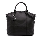 Gucci Large Leather GG Charm Dome Satchel