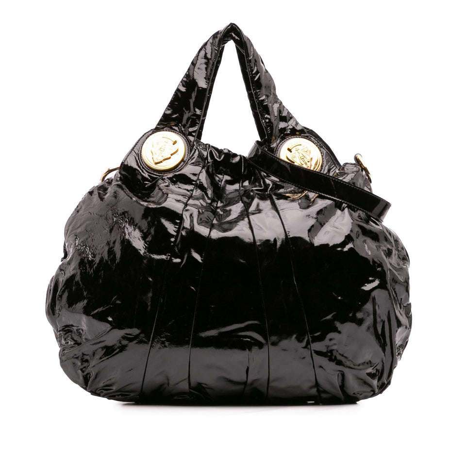 Gucci Large Patent Hysteria Satchel