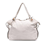 Gucci Large Pebbled Calfskin Bamboo Bar Tassel Tote