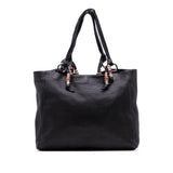 Gucci Large Pebbled Calfskin Bamboo Jungle Convertible Tote