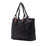 Gucci Large Pebbled Calfskin Bamboo Jungle Convertible Tote