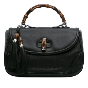 Gucci Large Pebbled Calfskin New Bamboo Top Handle Bag