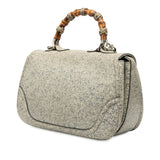 Gucci Large Speckled Leather New Bamboo Top Handle Bag