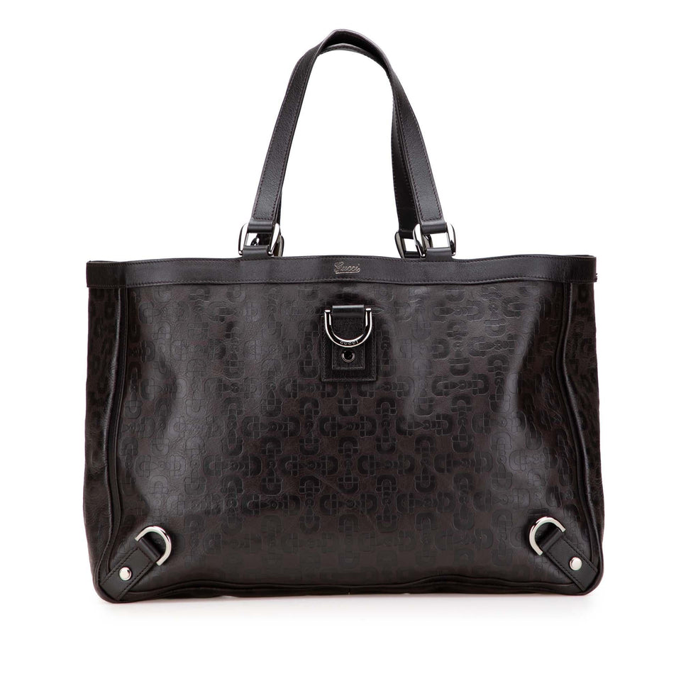 Gucci Leather Abbey D Ring Horsebit Tote