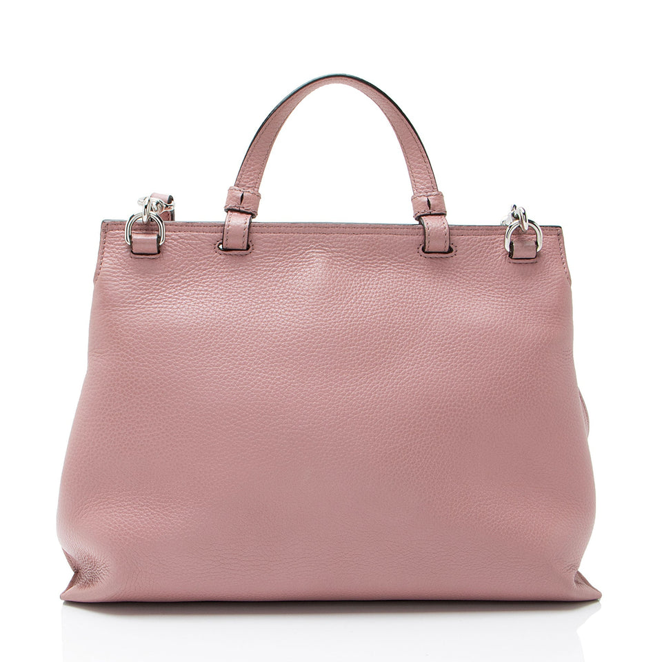 Gucci Leather Bamboo Daily Medium Top Handle