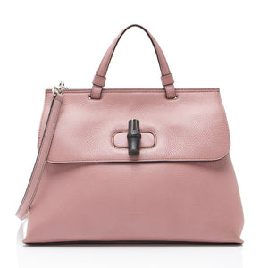Gucci Leather Bamboo Daily Medium Top Handle