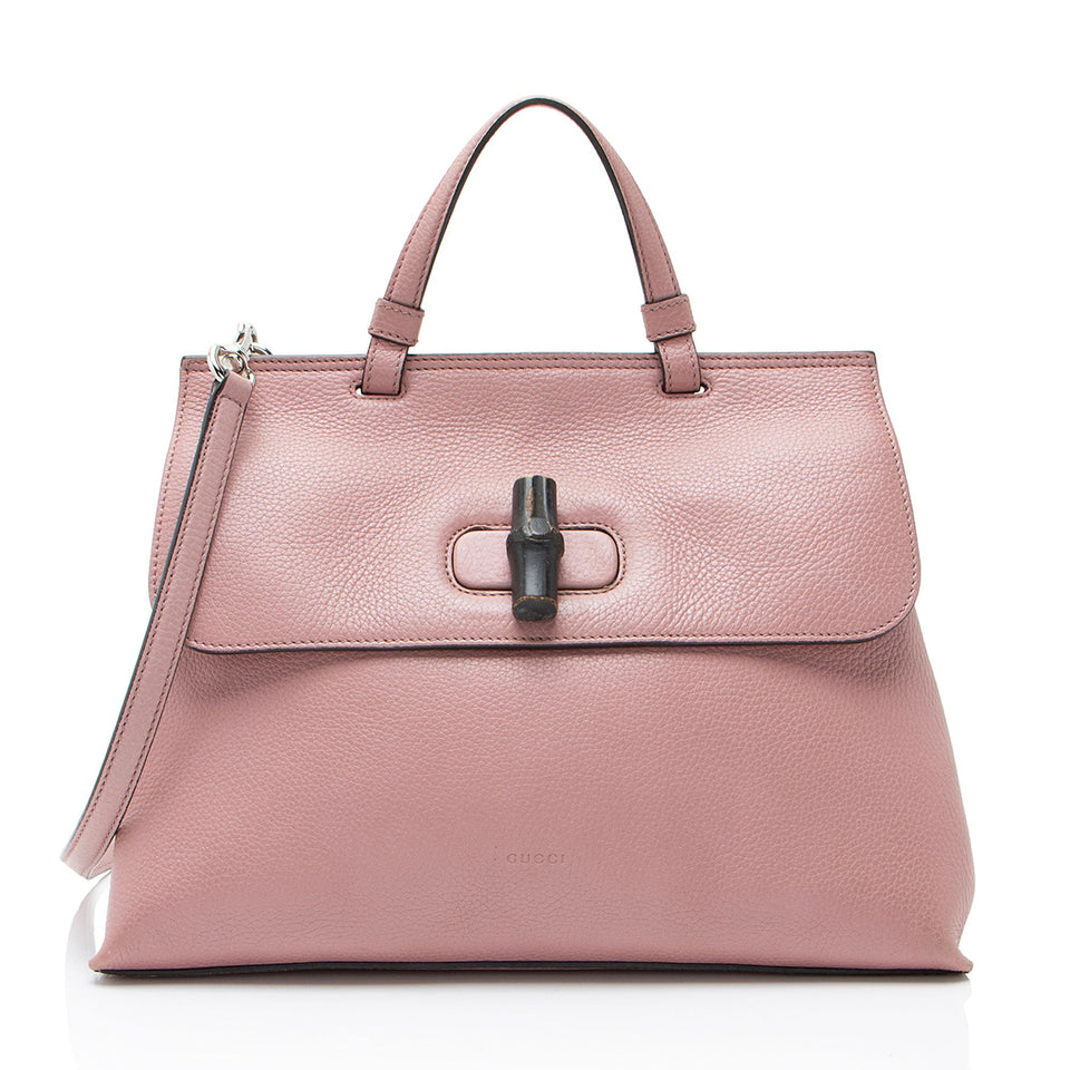 Gucci Leather Bamboo Daily Medium Top Handle