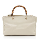 Gucci Leather Bamboo Medium Shopper Tote