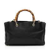 Gucci Leather Bamboo Medium Shopper Tote