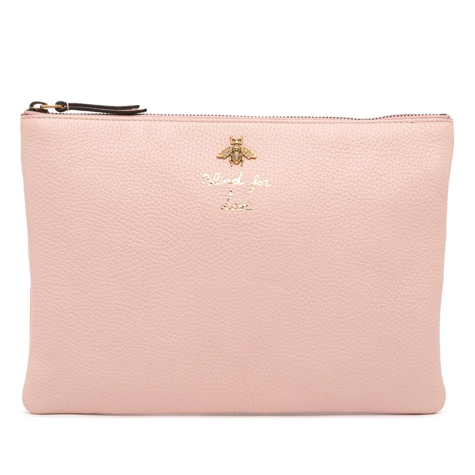Gucci Leather Blind For Love Clutch