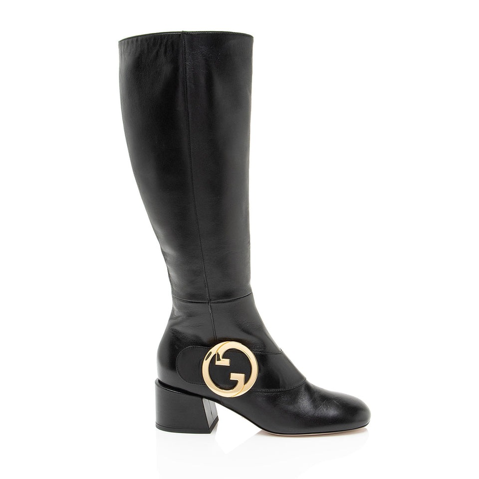 Gucci Leather Blondie Knee High Boots - Size 7 / 37
