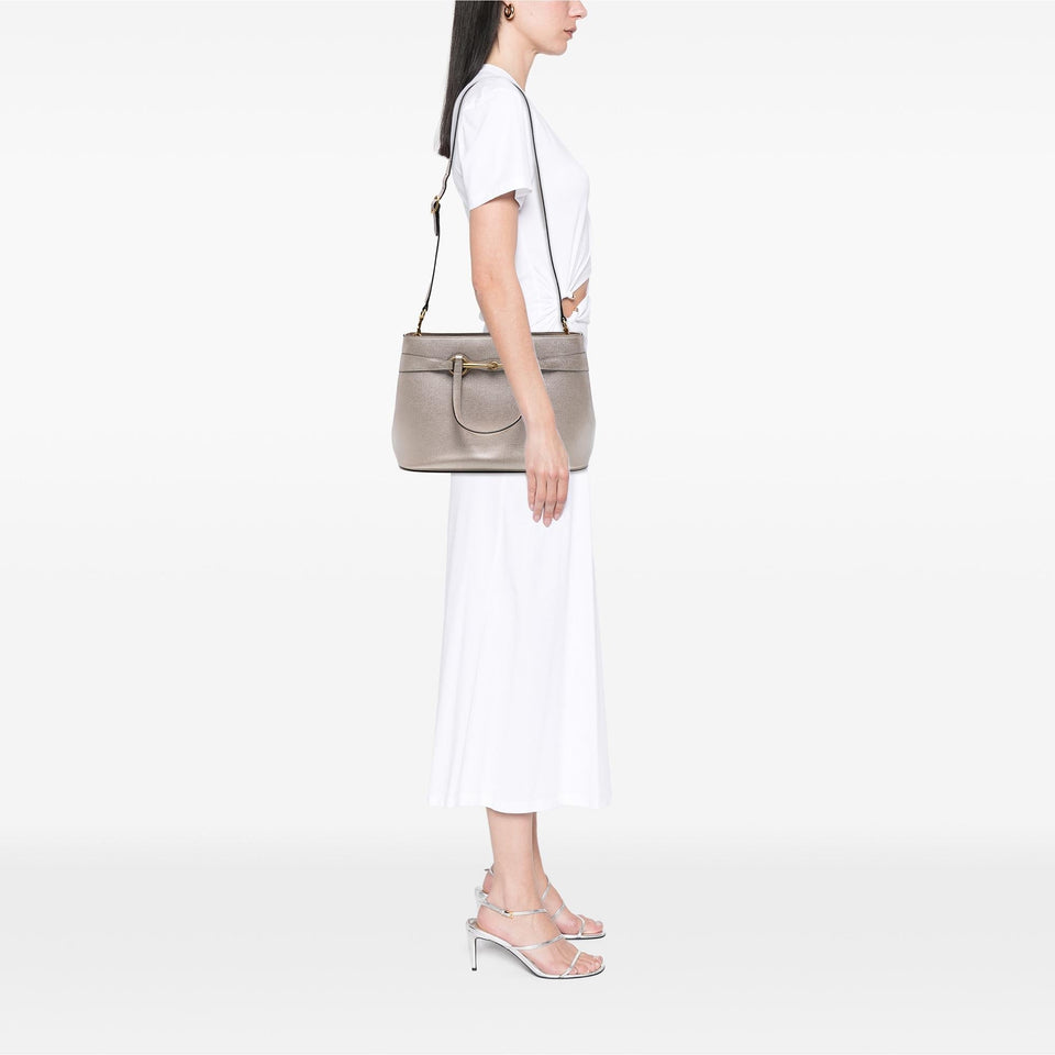 Gucci Leather Bright Bit Satchel