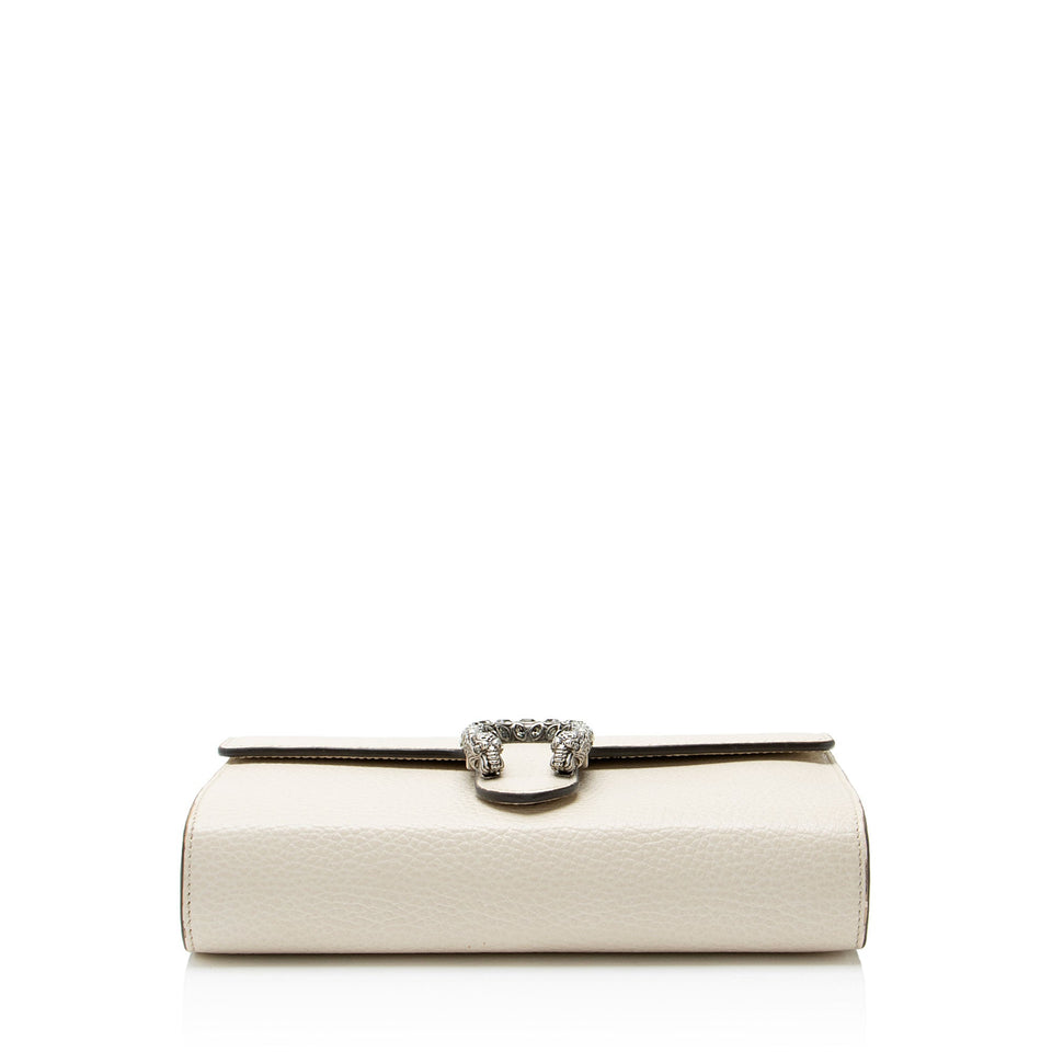 Gucci Leather Crystal Dionysus Chain Wallet