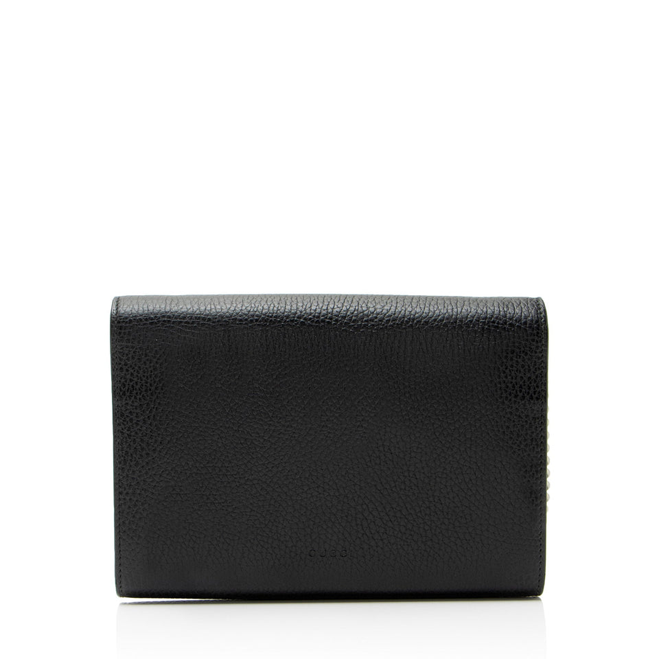Gucci Leather Crystal Dionysus Chain Wallet