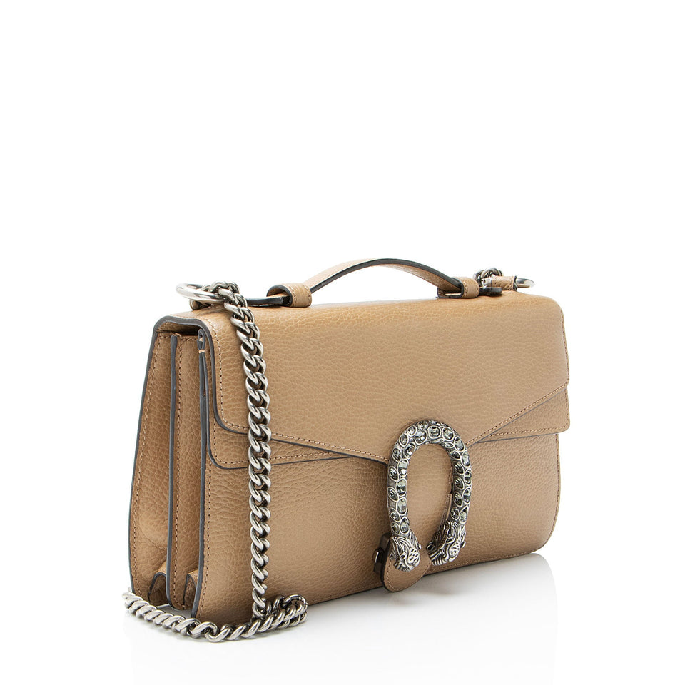 Gucci Leather Crystal Dionysus Small Top Handle