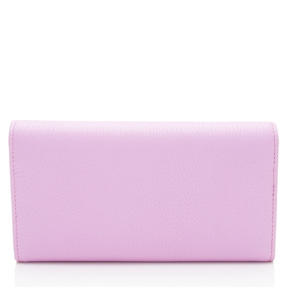 Gucci Leather Crystal GG Marmont Continental Wallet
