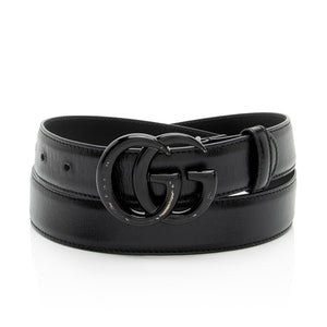 Gucci Leather GG Marmont Monochrome Belt - Size 34 / 85
