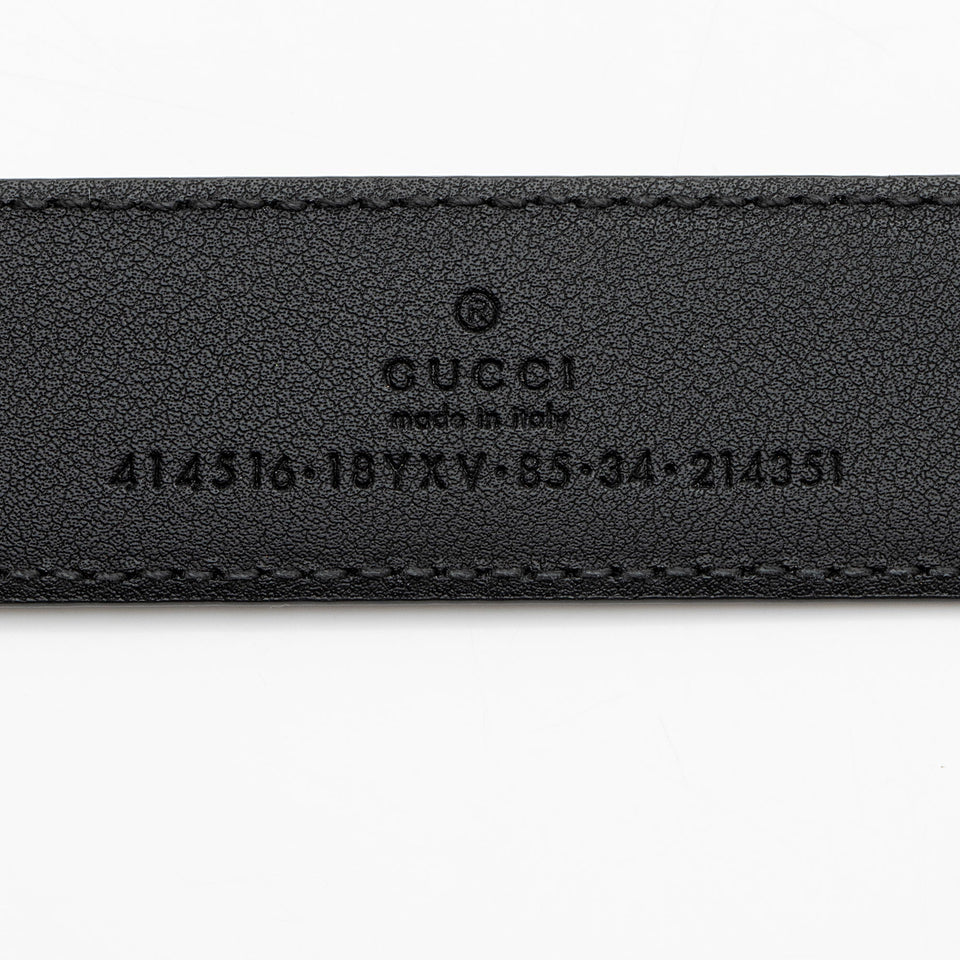 Gucci Leather GG Marmont Monochrome Belt - Size 34 / 85
