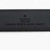 Gucci Leather GG Marmont Monochrome Belt - Size 34 / 85