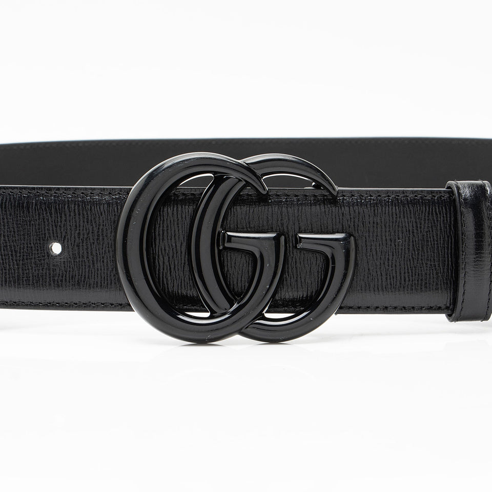 Gucci Leather GG Marmont Monochrome Belt - Size 36 / 90