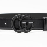 Gucci Leather GG Marmont Monochrome Belt - Size 36 / 90