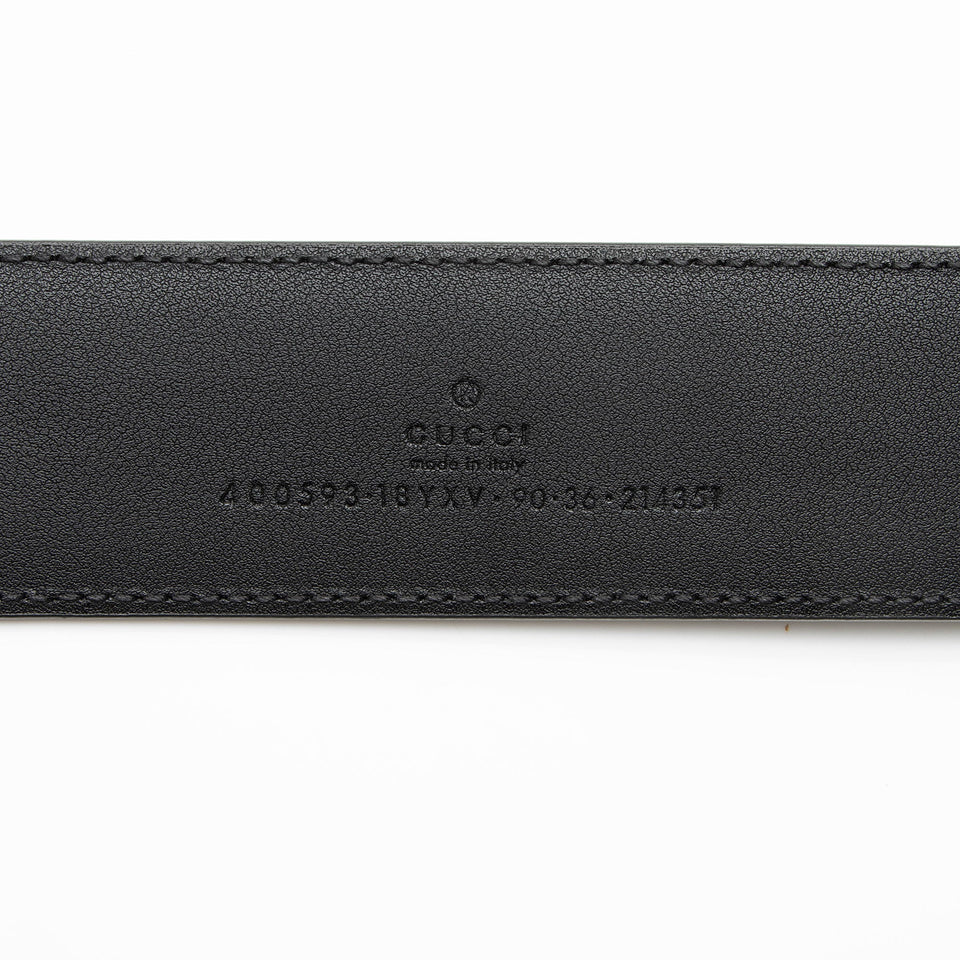 Gucci Leather GG Marmont Monochrome Belt - Size 36 / 90