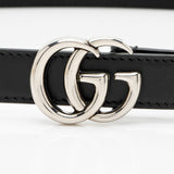 Gucci Leather GG Marmont Slim Belt - Size 34 / 85