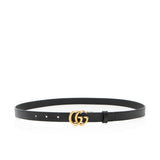 Gucci Leather GG Marmont Slim Belt - Size 34 / 85