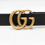 Gucci Leather GG Marmont Slim Belt - Size 36 / 90