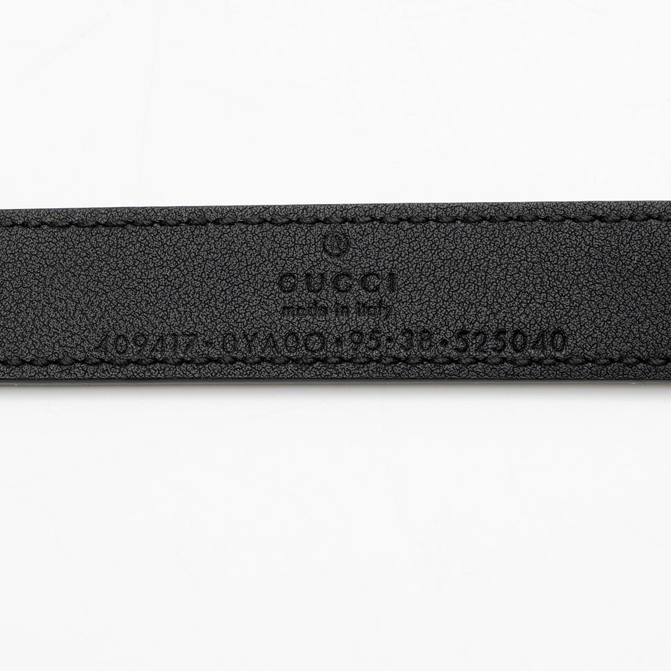 Gucci Leather GG Marmont Slim Belt - Size 38 / 95