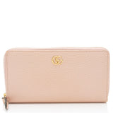 Gucci Leather GG Marmont Zip Around Wallet