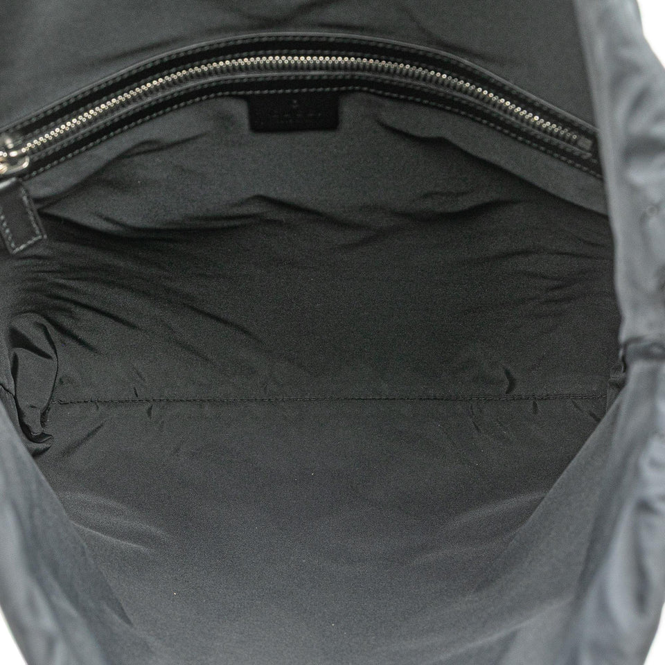 Gucci Leather Gucci Ghost Drawstring Backpack