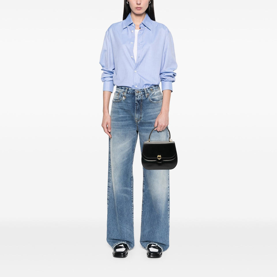 Gucci Leather Horsebit Top Handle Bag
