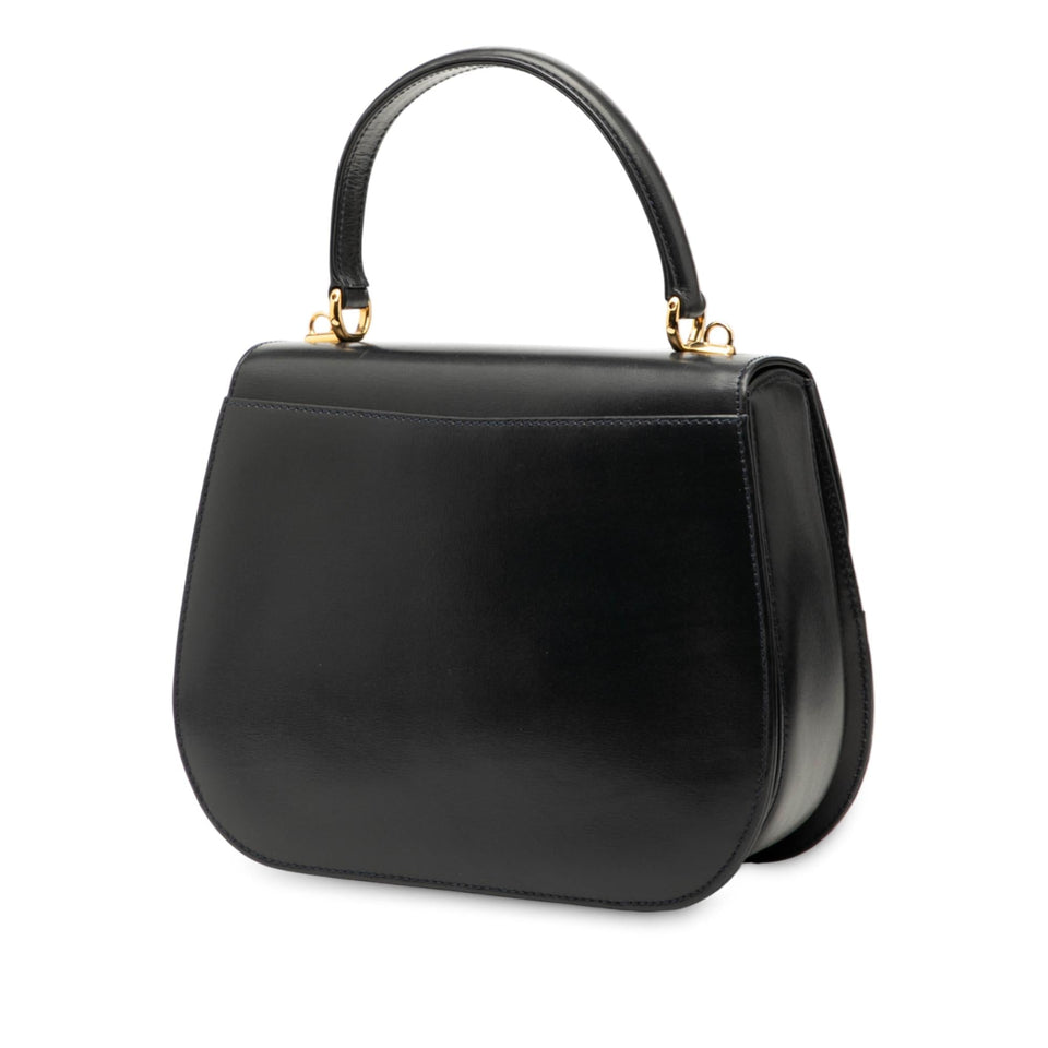 Gucci Leather Horsebit Top Handle Bag