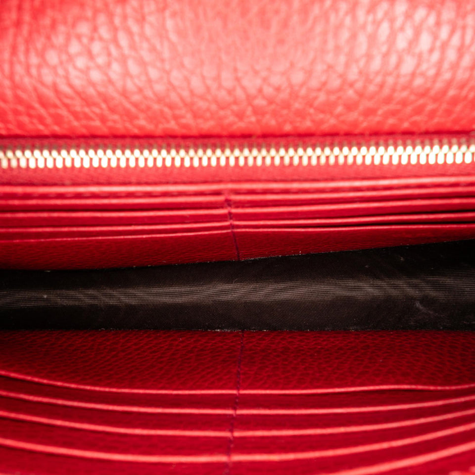 Gucci Leather Interlocking G Dollar Wallet on Chain