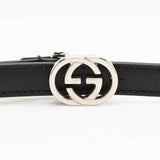 Gucci Leather Interlocking G Slim Belt - Size 38 / 95