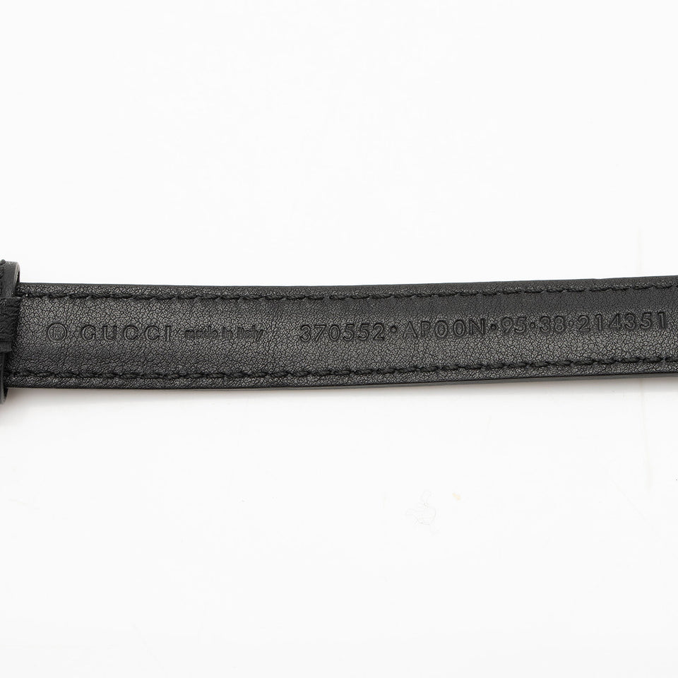 Gucci Leather Interlocking G Slim Belt - Size 38 / 95