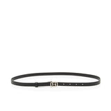 Gucci Leather Interlocking G Slim Belt - Size 38 / 95