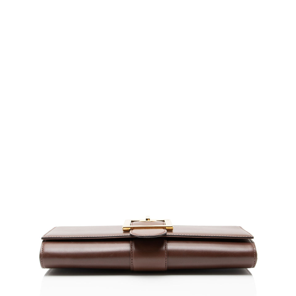 Gucci Leather Lady Buckle Clutch