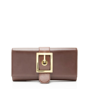 Gucci Leather Lady Buckle Clutch