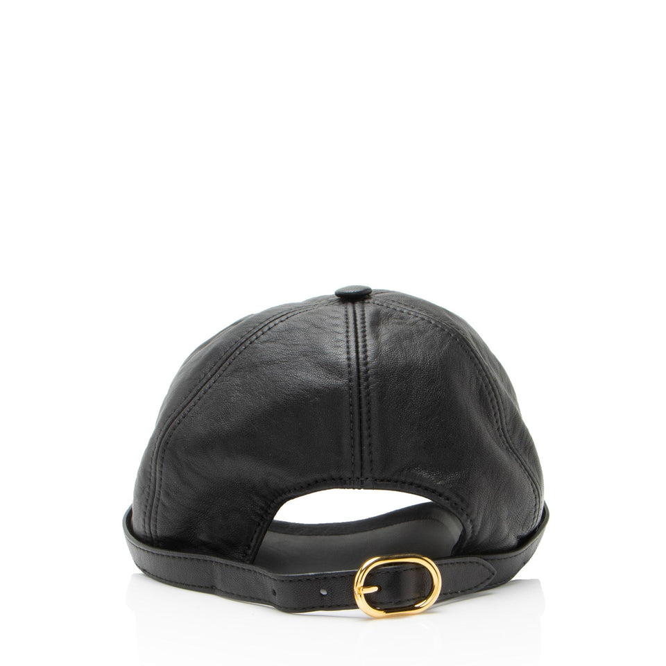 Gucci Leather Logo Baseball Hat - Size S