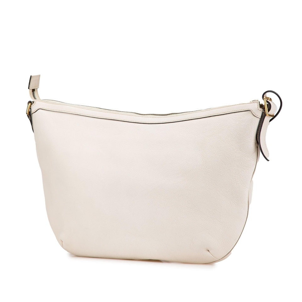 Gucci Leather Logo Half Moon Crossbody
