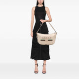 Gucci Leather Logo Half Moon Crossbody
