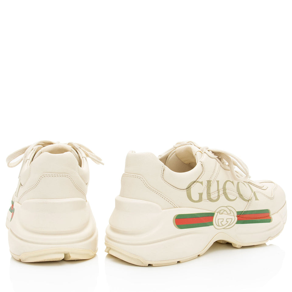 Gucci Leather Logo Rhyton Sneakers - Size 6.5 / 36.5