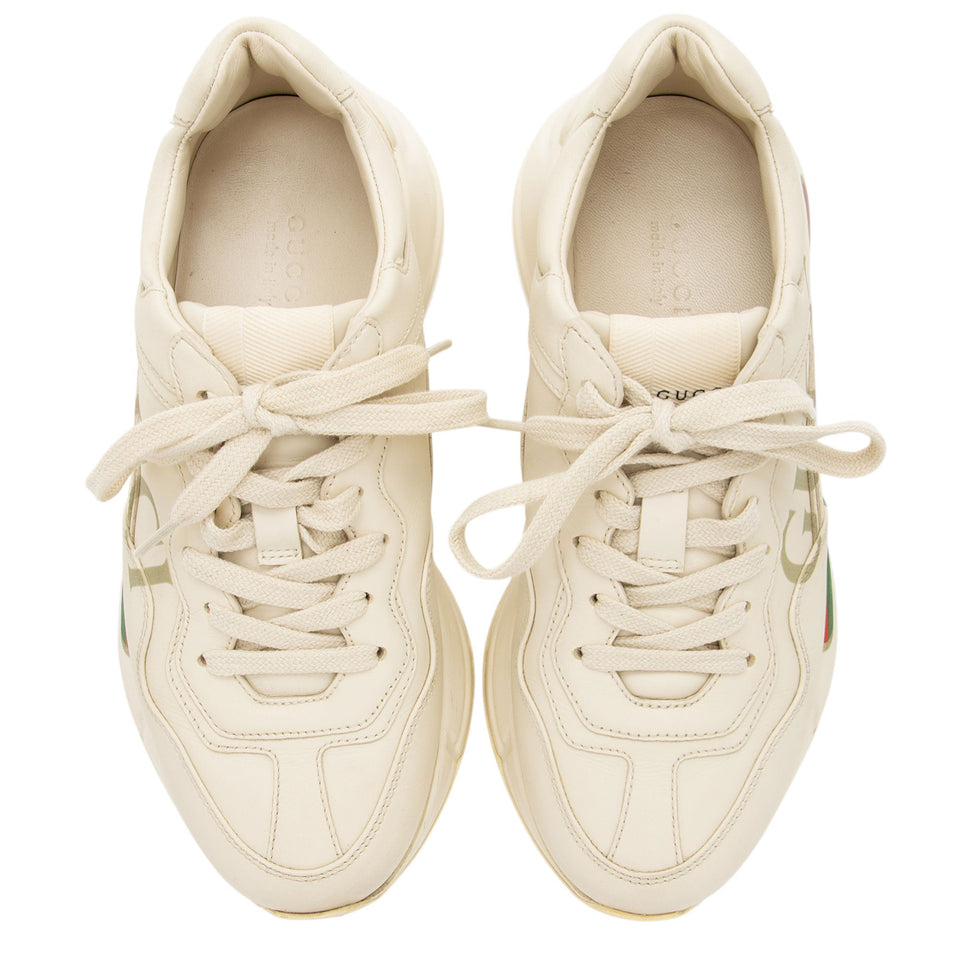 Gucci Leather Logo Rhyton Sneakers - Size 6.5 / 36.5