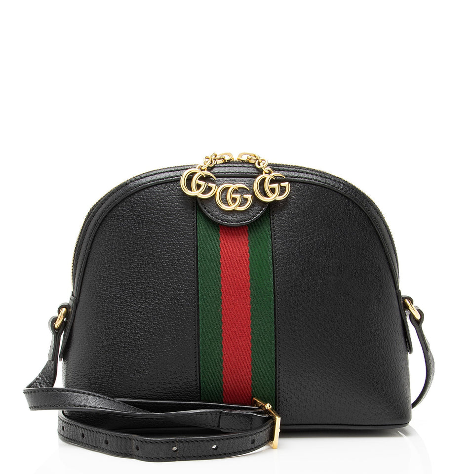Gucci Leather Ophidia Dome Small Shoulder Bag