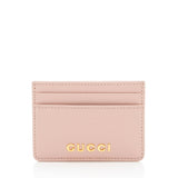 Gucci Leather Script Card Case