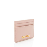 Gucci Leather Script Card Case