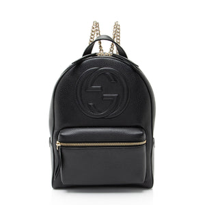 Gucci Leather Soho Chain Backpack