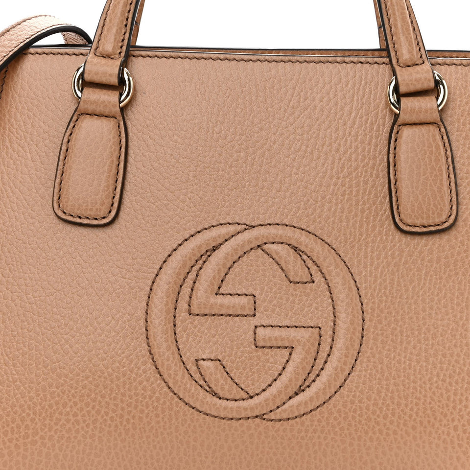 Gucci SOHO CONVERTIBLE TOP HANDLE LEATHER BAG